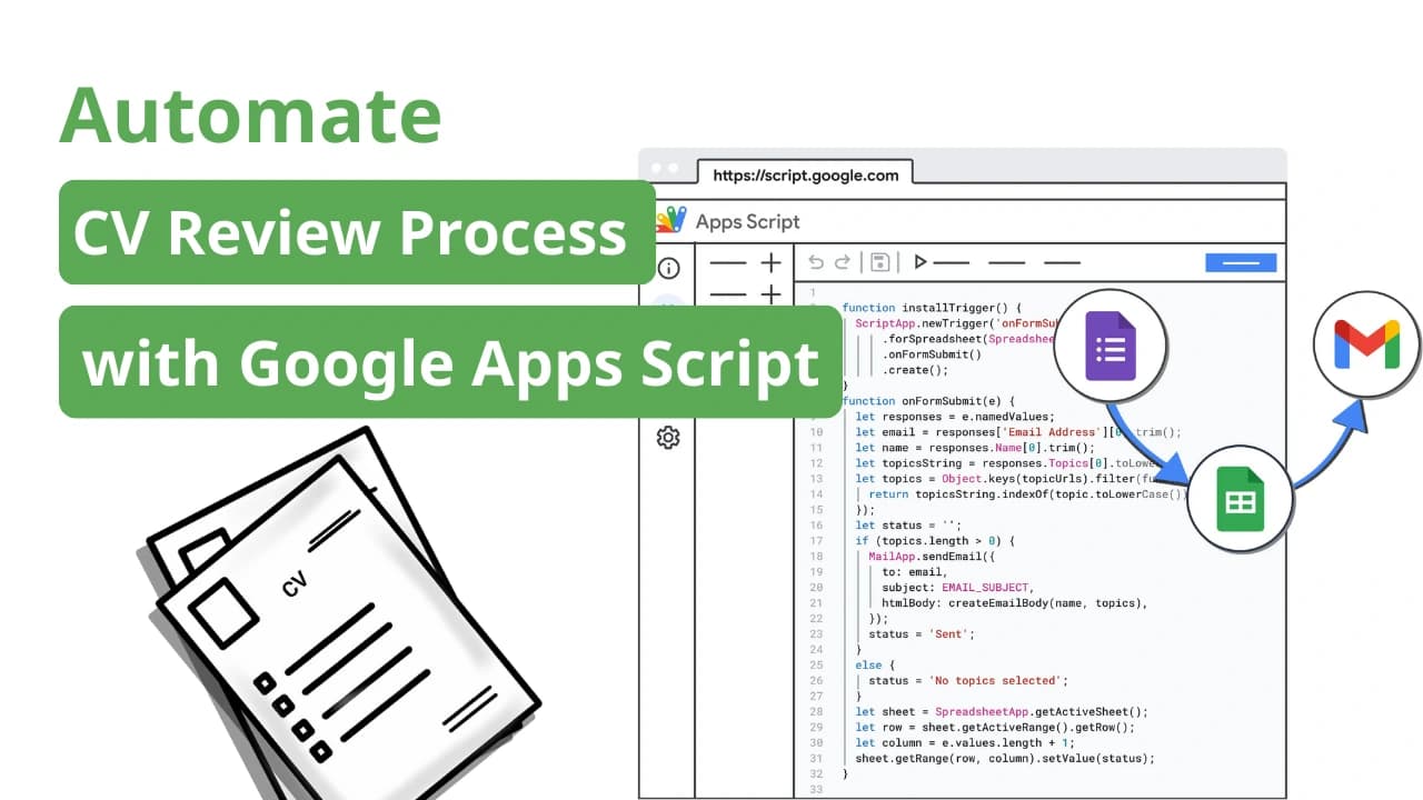 Quy trình tự động hóa đánh giá CV với Google Apps Script